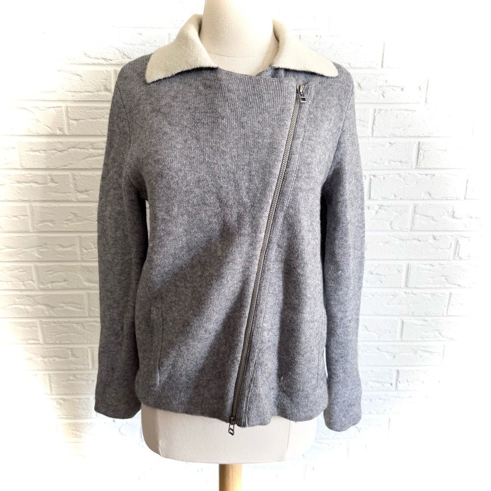 Anthropologie Cherohala Gray Moto Asymmetrical Jacket Women’s Size XS - Picture 3 of 11